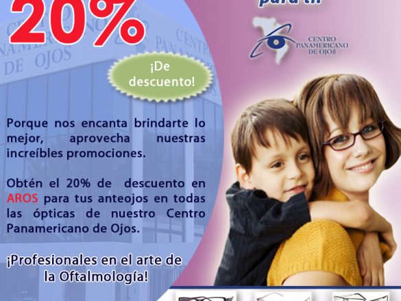 ¡20% De Descuento en AROS para tus anteojos!