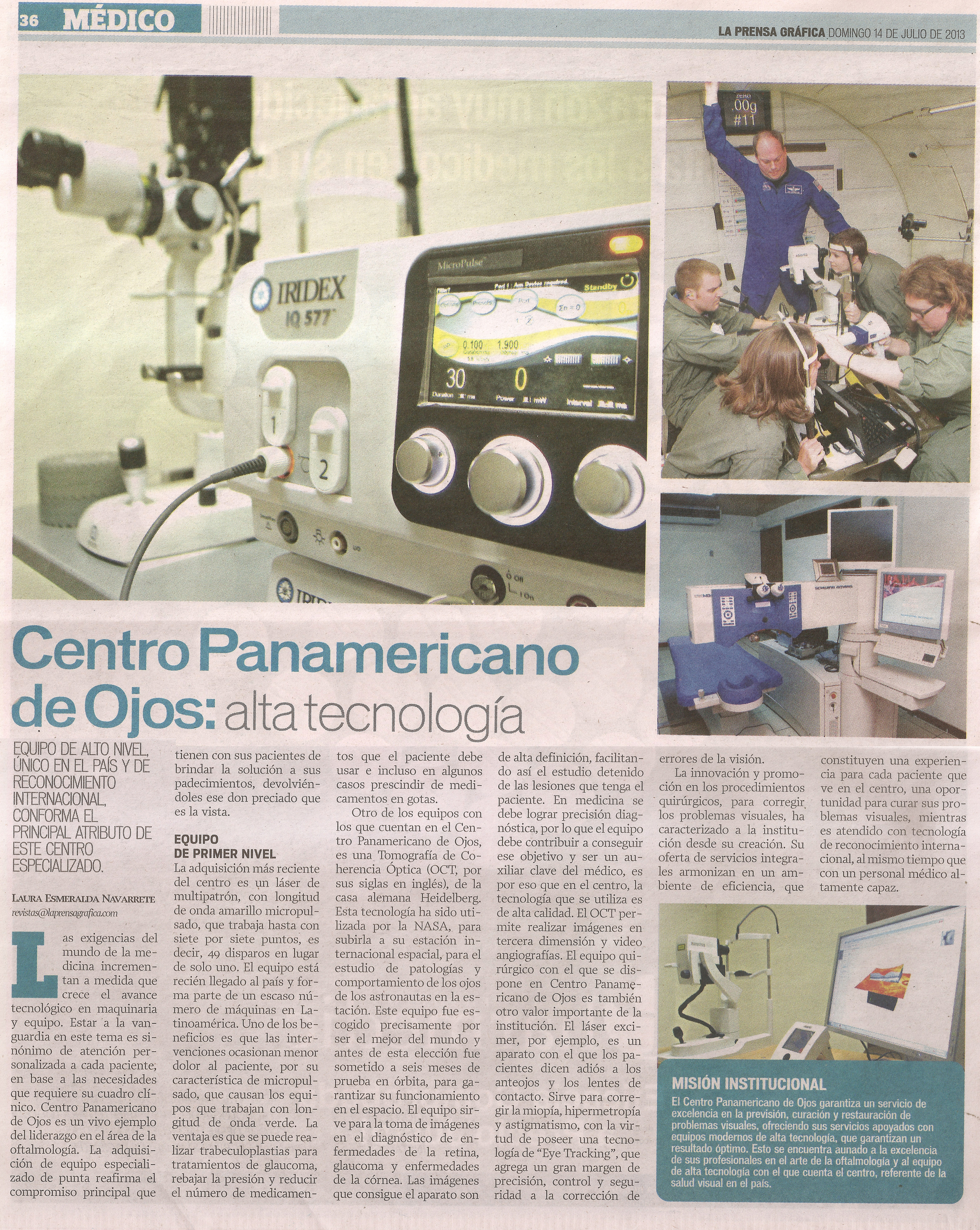 Artículo en La Prensa Gráfica